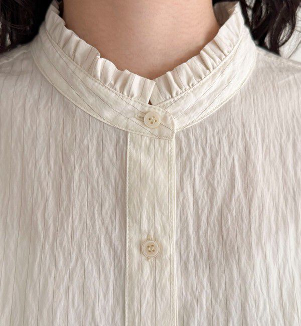 fredy emue「バンドカラーフリルシャツ」|シャツ・ブラウス|