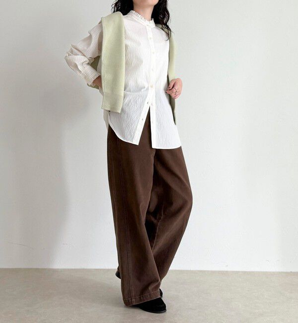 fredy emue「バンドカラーフリルシャツ」|シャツ・ブラウス|