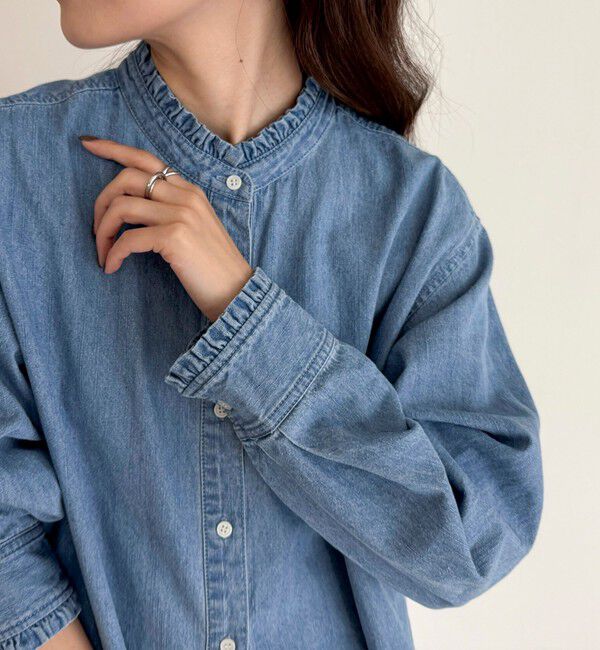 fredy emue「バンドカラーフリルシャツ」|シャツ・ブラウス|