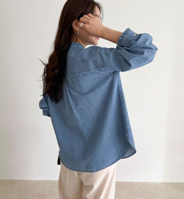 fredy emue「バンドカラーフリルシャツ」|シャツ・ブラウス|