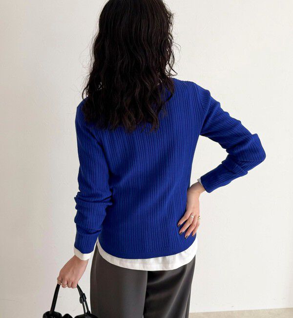 fredy emue「ちびVネックリブニットプルオーバー」|ニット・セーター|