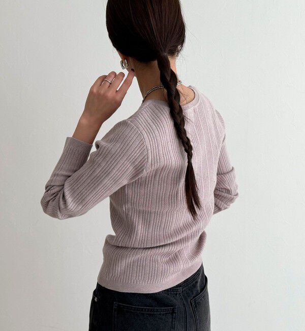 fredy emue「ちびVネックリブニットプルオーバー」|ニット・セーター|