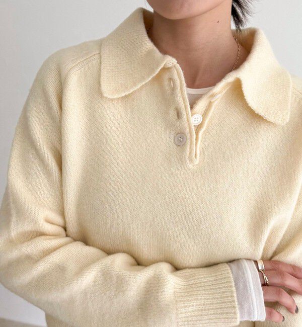 fredy emue「ポロ衿ニットプルオーバー」|ニット・セーター|