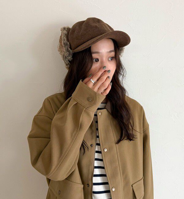 fredy emue「ファーツイードフライトキャップ」|キャップ・キャスケット|