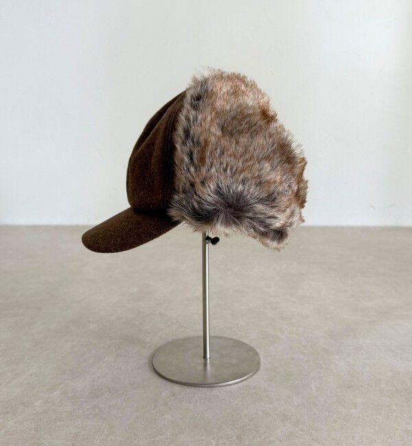 fredy emue「ファーツイードフライトキャップ」|キャップ・キャスケット|