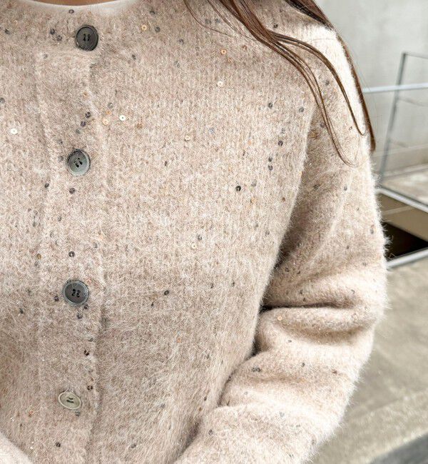 fredy emue「スパンコールニットカーディガン」|カーディガン|