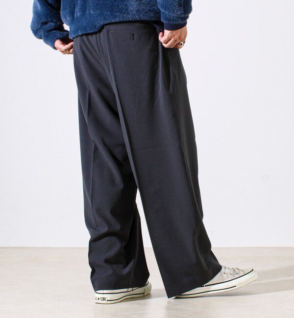 GLOSTER「【セットアップ対応】ウールライクワイドパンツ」|チノ|