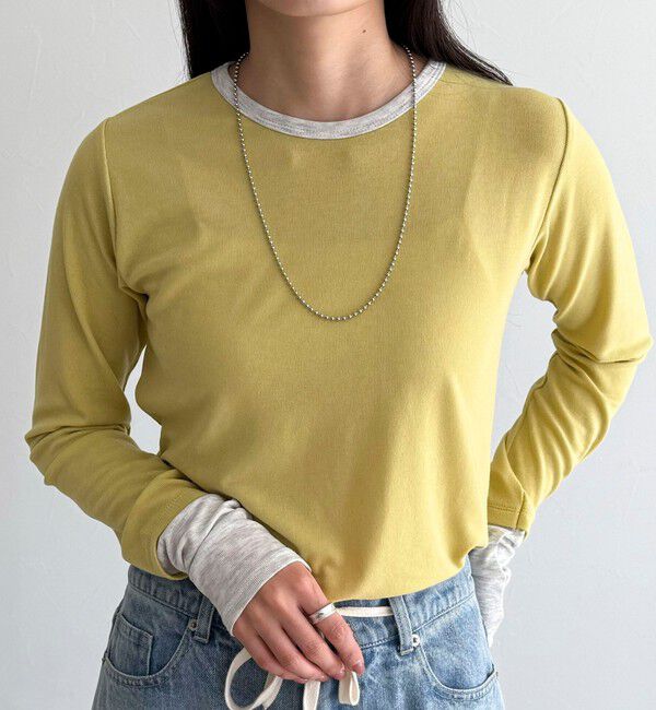 fredy emue「シアーリブレイヤードロンTシャツ」|Tシャツ・カットソー|