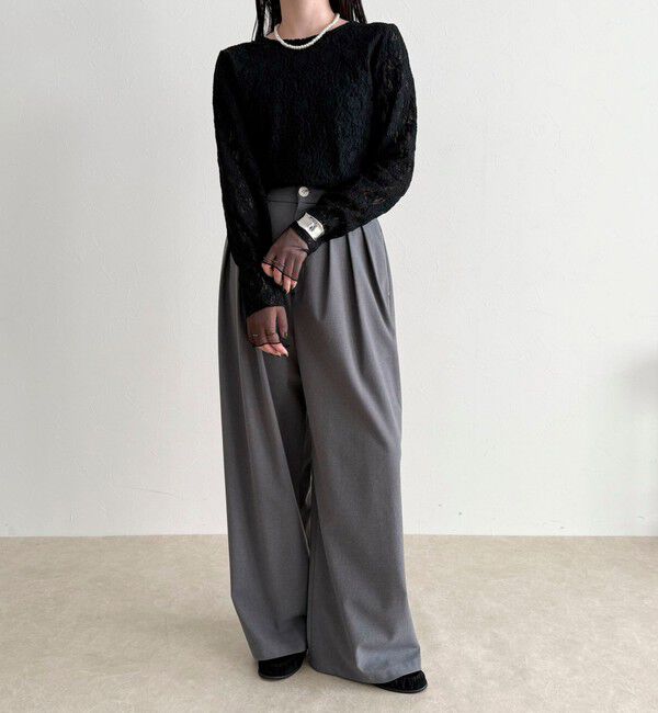 fredy emue「チュールレイヤードレースロンTシャツ」|Tシャツ・カットソー|