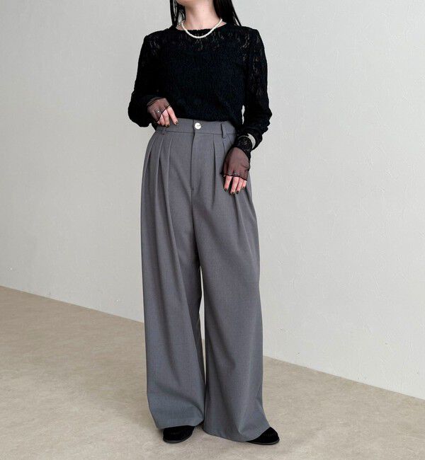 fredy emue「チュールレイヤードレースロンTシャツ」|Tシャツ・カットソー|