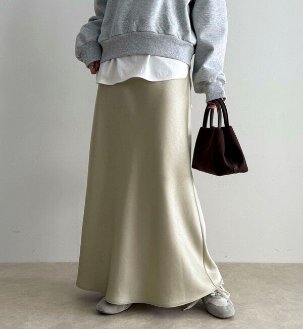 fredy emue「ヘビーサテンバイアススカート」|スカート|