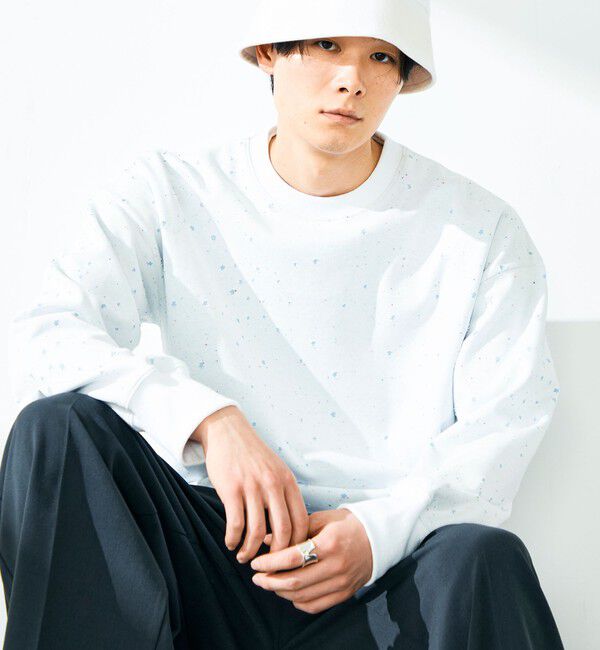 GLOSTER「星穴ネップボンディング クルーネックスウェット」|スウェット・ジャージ|