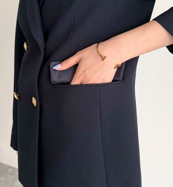 fredy emue「【3サイズ展開/オンオフ使える】ダブルブレストジャケット」|テーラードジャケット|