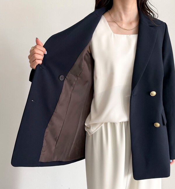 fredy emue「【3サイズ展開/オンオフ使える】ダブルブレストジャケット」|テーラードジャケット|