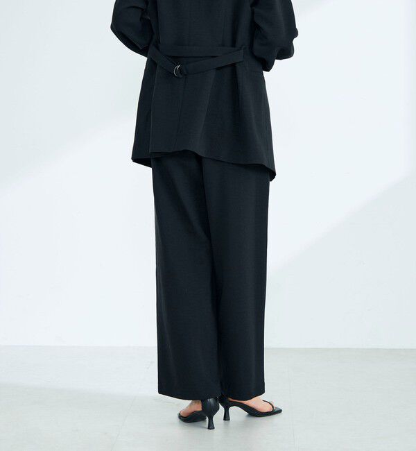 fredy emue「【セットアップ対応】パウダリーツイルイージーセミワイドパンツ」|チノ|