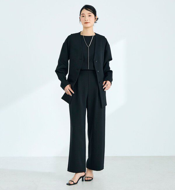 fredy emue「【セットアップ対応】パウダリーツイルイージーセミワイドパンツ」|チノ|