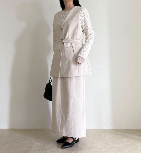 fredy emue「【セットアップ対応】パウダリーツイルイージータイトスカート」|タイト|