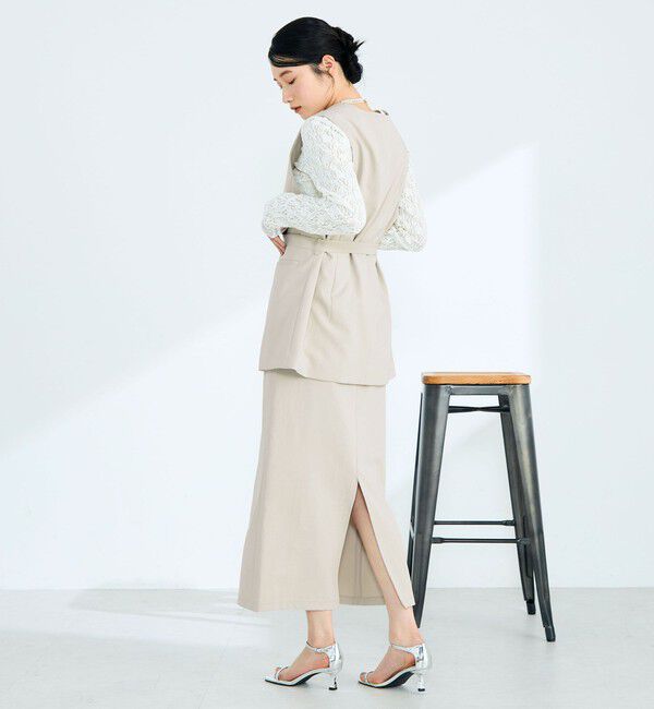fredy emue「【セットアップ対応】パウダリーツイルイージータイトスカート」|タイト|