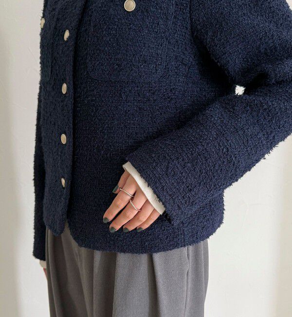 fredy emue「ノーカラーツィードジャケット」|ノーカラージャケット|