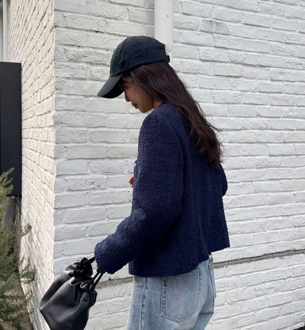 fredy emue「ノーカラーツィードジャケット」|ノーカラージャケット|