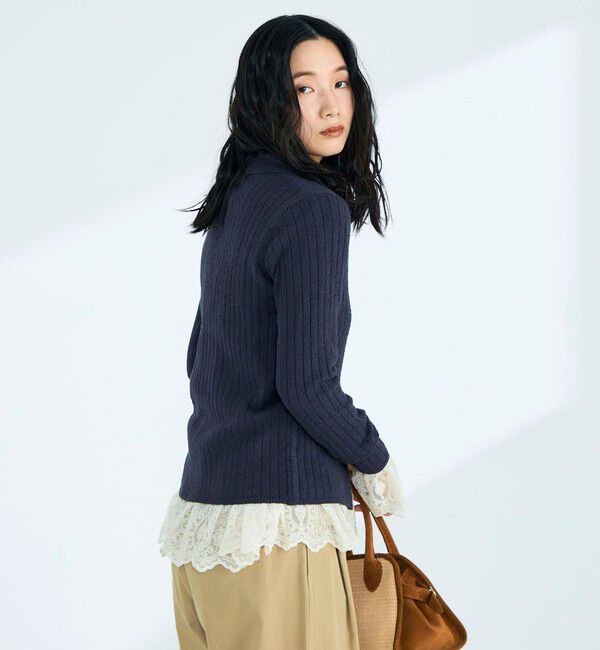 fredy emue「センタースリット衿付きプルオーバー」|ニット・セーター|