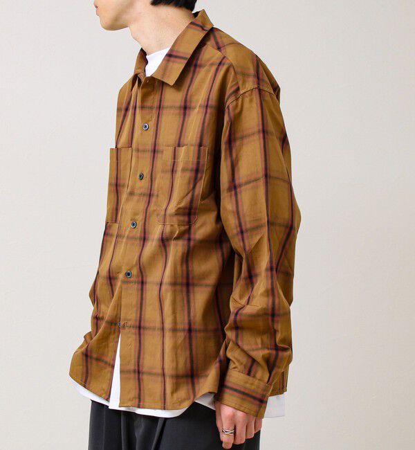 GLOSTER「【奥行きのある色合い】オンブレチェック ロングスリーブシャツ」|シャツ・ブラウス|