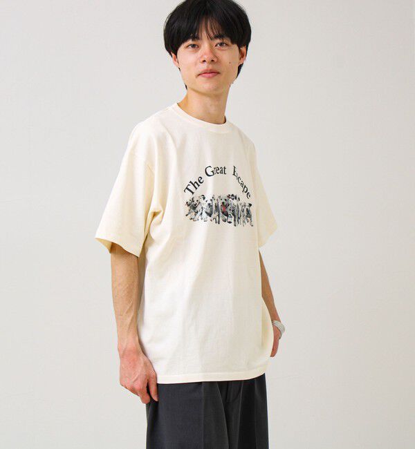 GLOSTER「【あの名作をオマージュ】犬猫実写風プリントTシャツ」|Tシャツ・カットソー|