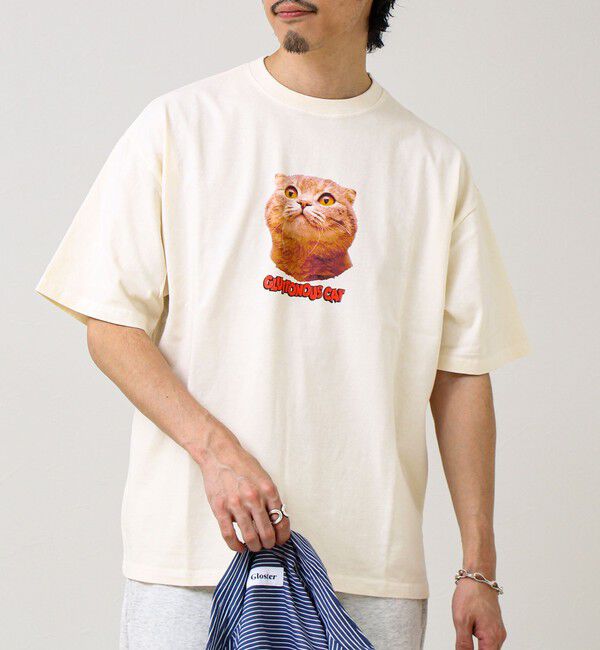 GLOSTER「【あの名作をオマージュ】犬猫実写風プリントTシャツ」|Tシャツ・カットソー|