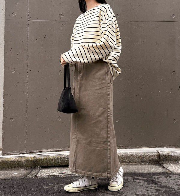 fredy emue「ニットソーボーダーBIGプルオーバー」|Tシャツ・カットソー|