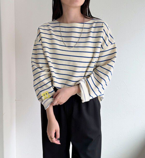 fredy emue「ニットソーボーダーBIGプルオーバー」|Tシャツ・カットソー|