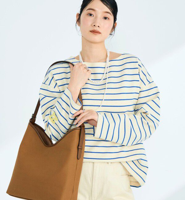 fredy emue「ニットソーボーダーBIGプルオーバー」|Tシャツ・カットソー|