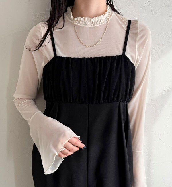 fredy emue「フレアスリーブシアーチュールプルオーバー」|Tシャツ・カットソー|