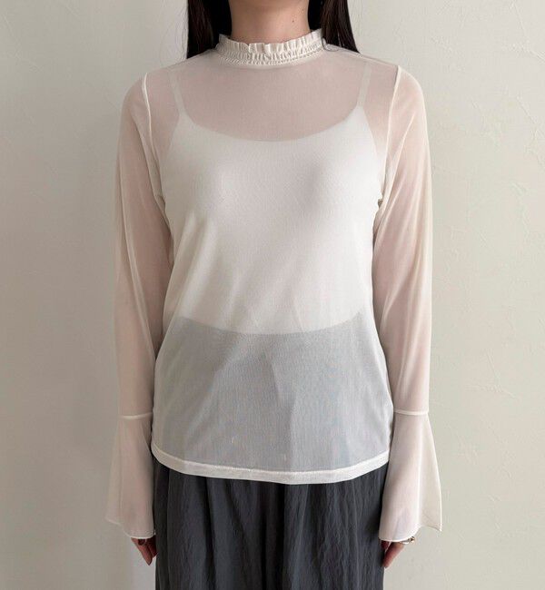 fredy emue「フレアスリーブシアーチュールプルオーバー」|Tシャツ・カットソー|