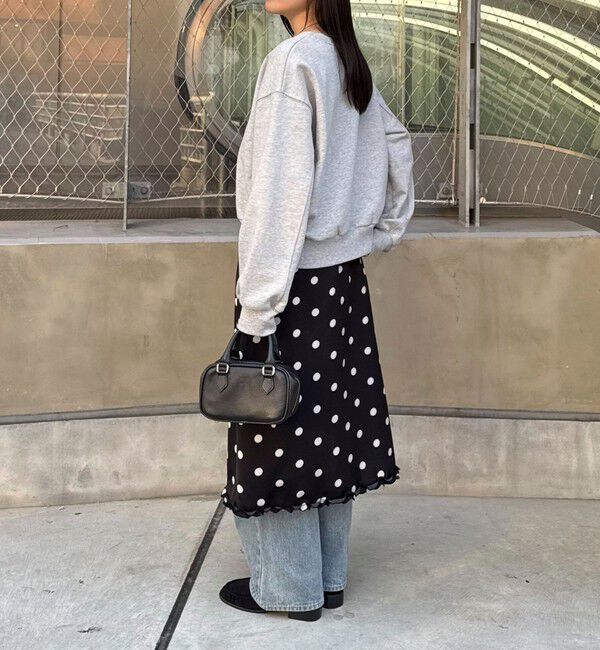 fredy emue「サテンドットミディスカート」|スカート|