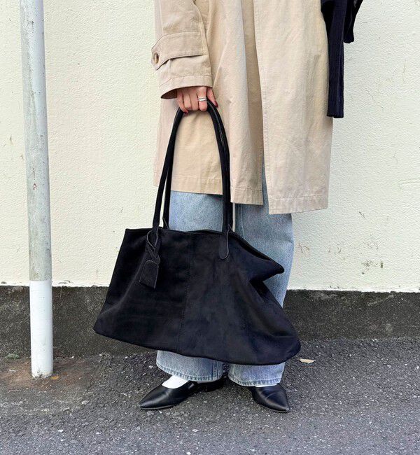 fredy emue「フェイクスエードワイドトートバッグ」|トートバッグ|ブラック