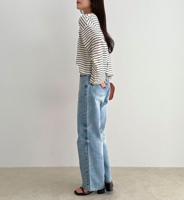 fredy emue「【人気商品の新型】ボーダーハートステッチルーズロンTシャツ」|Tシャツ・カットソー|