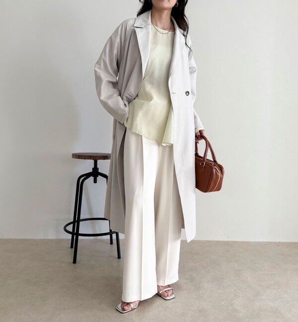 fredy emue「【オン・オフ対応/高身長サイズあり】とろみツイルタックスラックス」|スラックス|