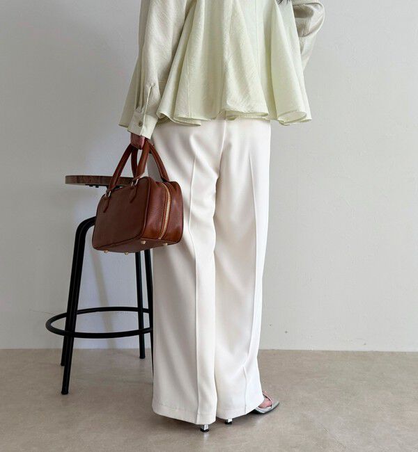 fredy emue「【オン・オフ対応/高身長サイズあり】とろみツイルタックスラックス」|スラックス|