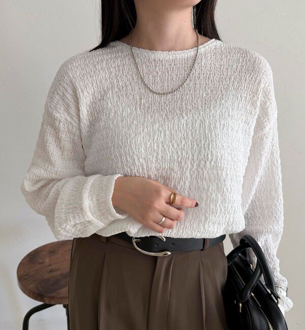 fredy emue「ラウンドヘムカットブラウス」|Tシャツ・カットソー|