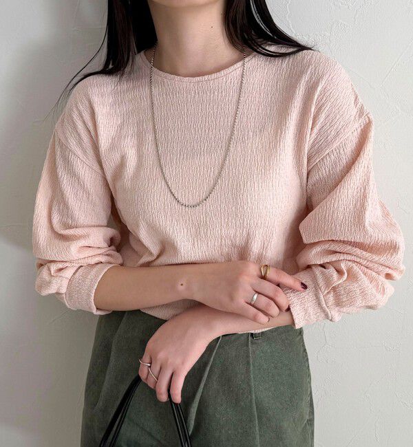 fredy emue「ラウンドヘムカットブラウス」|Tシャツ・カットソー|ベビーピンク