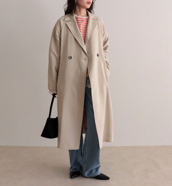 fredy emue「スウェードライクピーチコート」|トレンチコート|