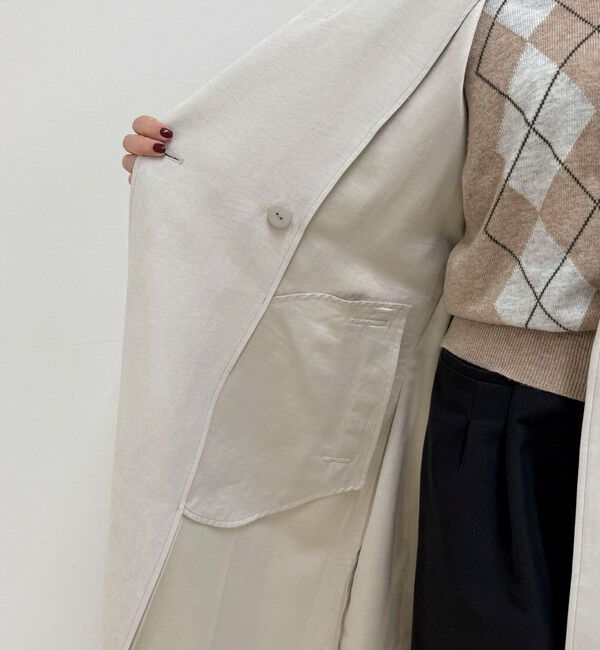 fredy emue「スウェードライクピーチコート」|トレンチコート|