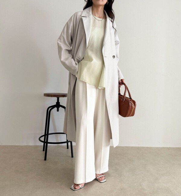 fredy emue「スウェードライクピーチコート」|トレンチコート|