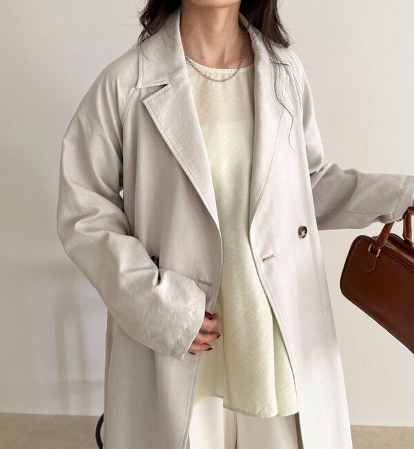 fredy emue「スウェードライクピーチコート」|トレンチコート|