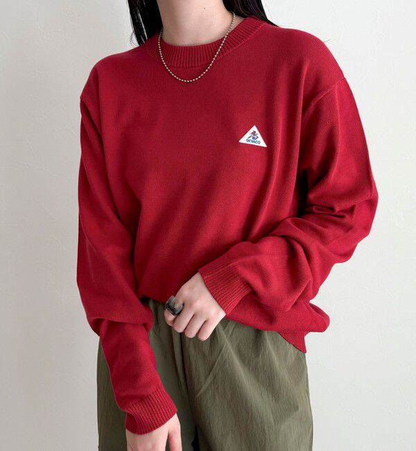 fredy emue「【GEVACO/ゲバコ】コットンラウンドネックプルオーバー」|ニット・セーター|レッド