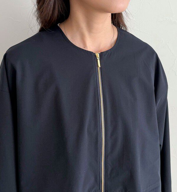 fredy emue「2WAYノーカラー撥水サーブルクロスブルゾン」|ブルゾン・スタジャン|