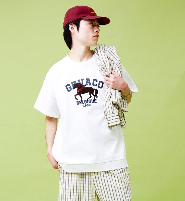 GLOSTER「【GEVACO/ゲバコ】フロントプリント刺繍Tシャツ」|Tシャツ・カットソー|