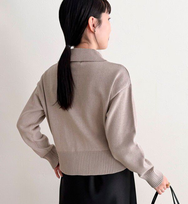 fredy emue「コットン衿付きVネックカーディガン」|カーディガン|