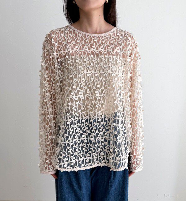 fredy emue「《セットアップ対応》フォーカスドット刺繍プルオーバー」|シャツ・ブラウス|