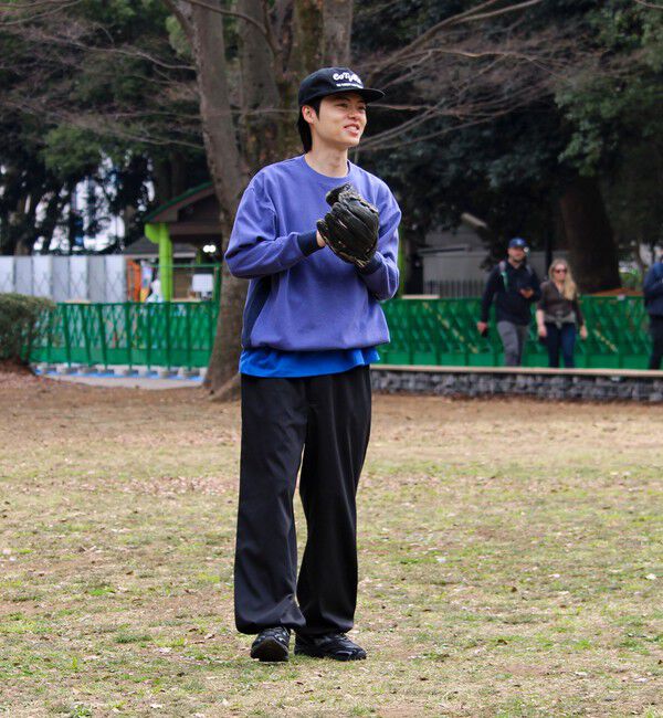 GLOSTER「【一枚でサマになる】ブークレ配色ラインプルオーバー」|Tシャツ・カットソー|